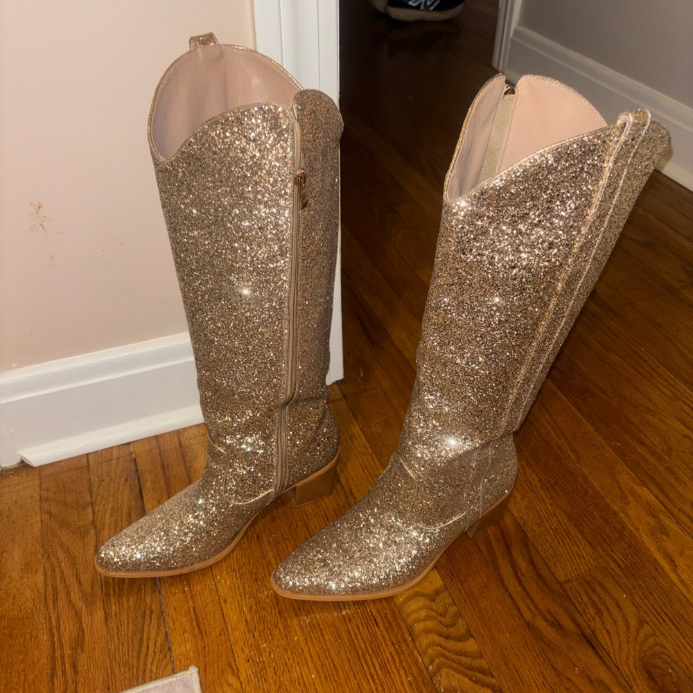 Glittering Gold Women's Boots
